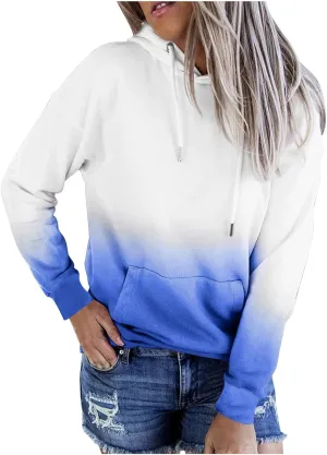 Women Y2k Hoodies Casual Sweatshirt Fashion Tie-Dye Oversized Pullover Long Sleeve Drawstring Tops Loose Fit Blouse