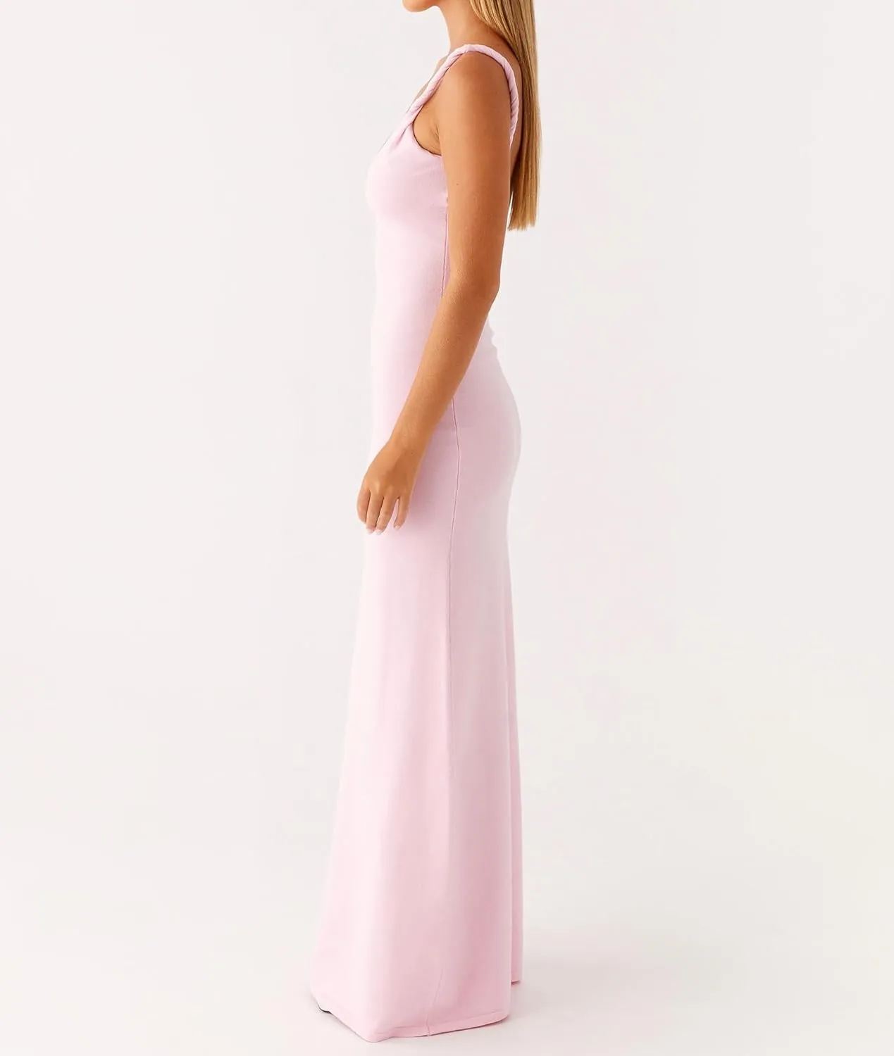 Women's 2025 Summer Maxi Dress Spaghetti Strap Slip Bodycon Dress Scoop Neck Cocktail Party Long Dresses