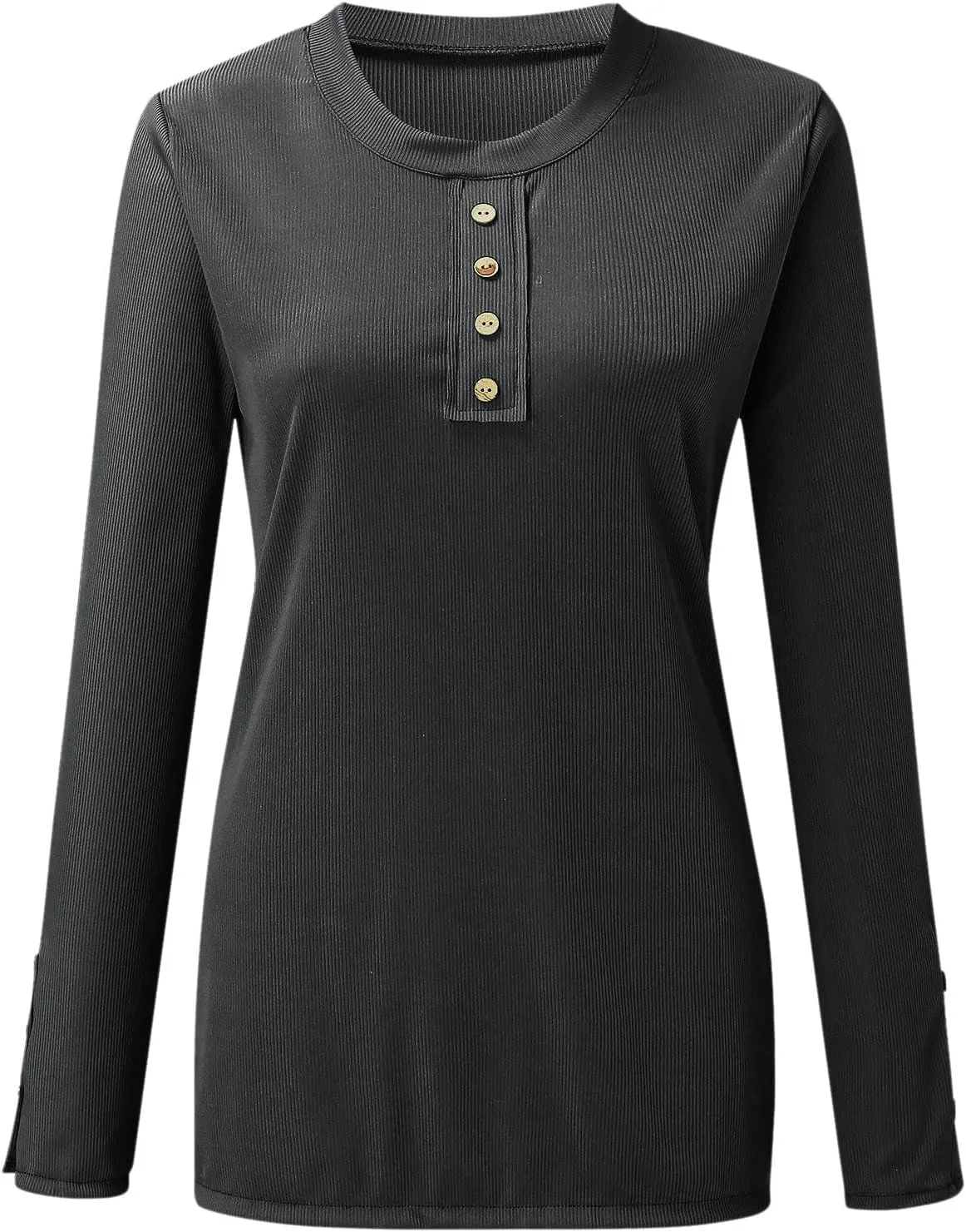 Womens Button Down Hoodies 2024 Long Sleeve Pullover Tops Lightweight Solid Crewneck Sweatshirts Slim Fit Fall Outfits