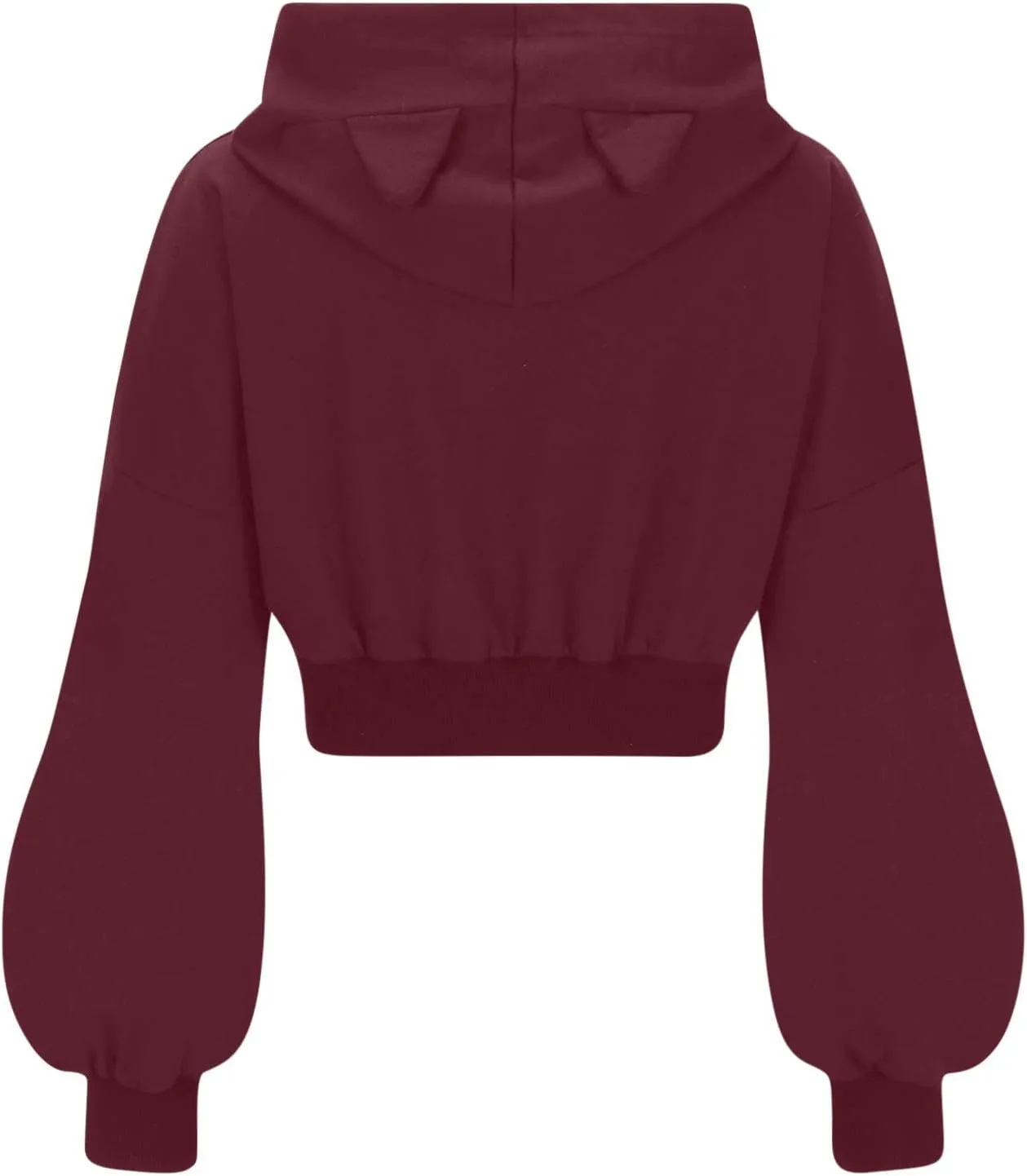 Women's Cute Ear Hoodies Sweatshirts Dark Gothic Clothes Sexy Bandage Crop Hooded Pullover Long Sleeve Hoodie Sweater