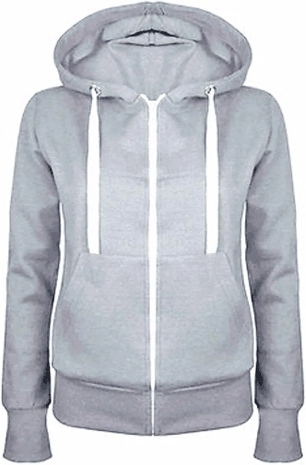 Women's Drawstring Hoodies Fall Fashion Long Sleeve Full Zip Up Hooded Jackets Casual Lightweight Thin Sweatshirts