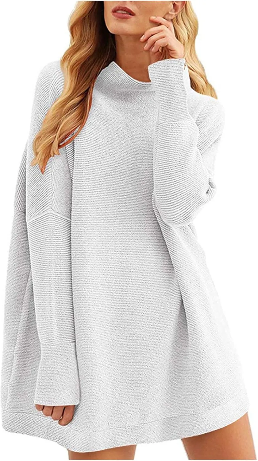 Women's Dressy Oversized Sweater Winter Fall Casual Turtleneck Jumper Tops Long Sleeve Pullover Warm Shirts Blouse