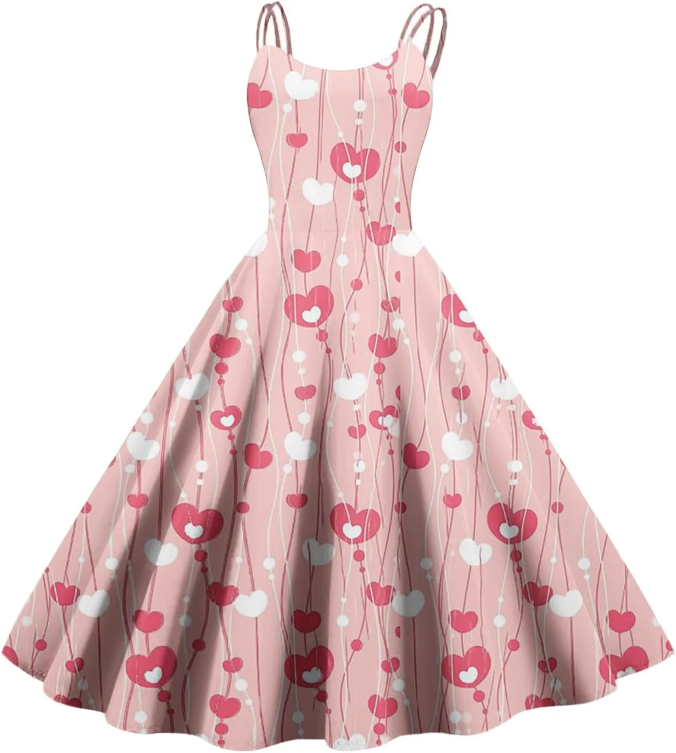 Women's Fashion Valentine's Day Printed Sexy Strapless Gothic Cocktail Dress Punk, Vintage Dress.
