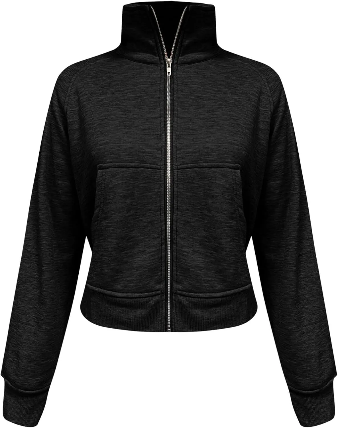 Womens Half Zip Pullovers Casual Long Sleeve Pullover Sweatshirt Thumb Hole Cropped Sweatshirts with Pocket