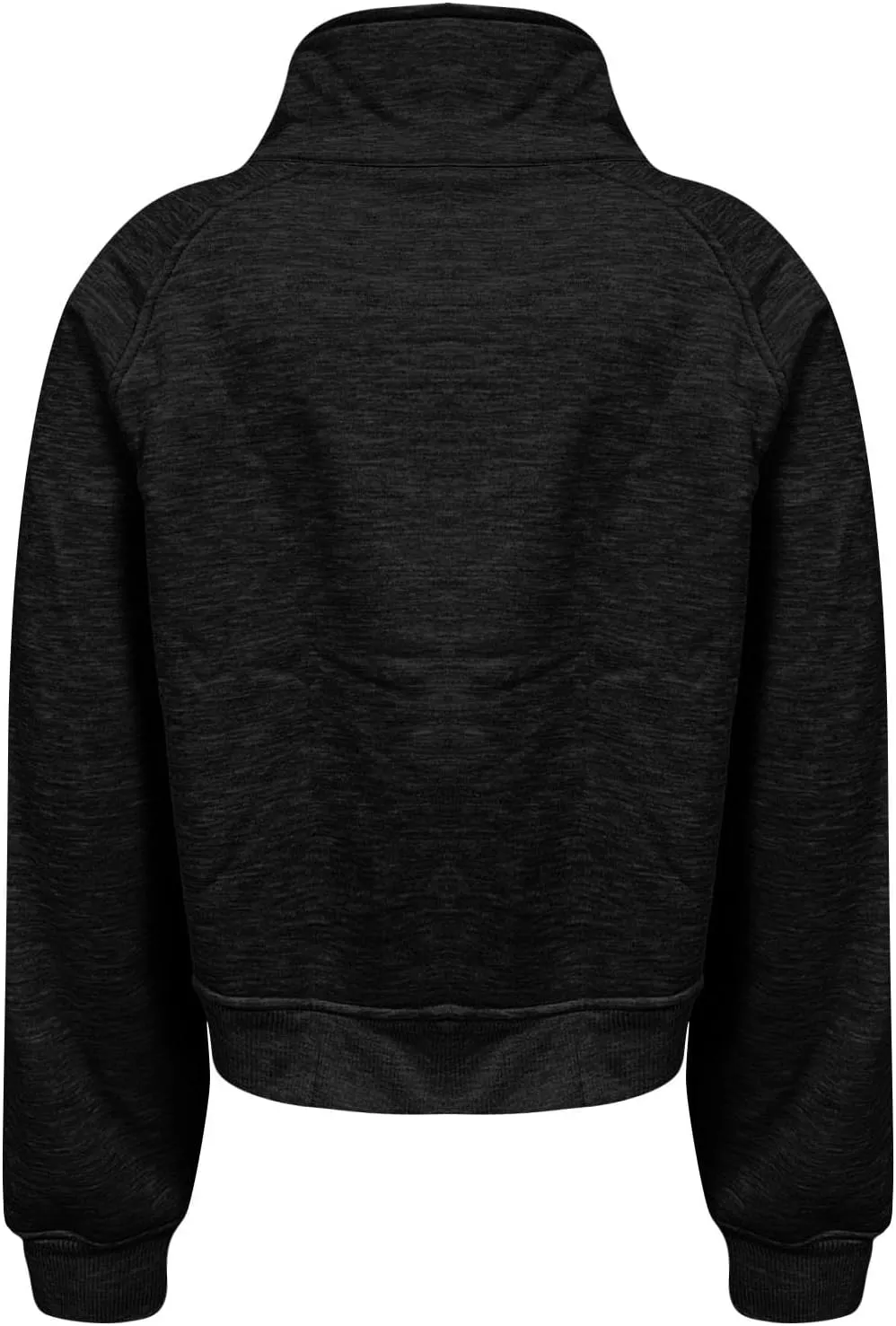 Womens Half Zip Pullovers Casual Long Sleeve Pullover Sweatshirt Thumb Hole Cropped Sweatshirts with Pocket