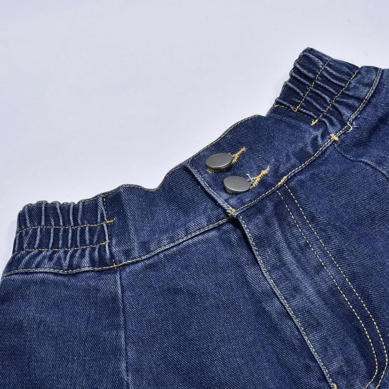 Women's High Waist Jean Skirt Casual Basic Pleated A Line Midi Denim Skirts Button Front Flowy Jean Skirts