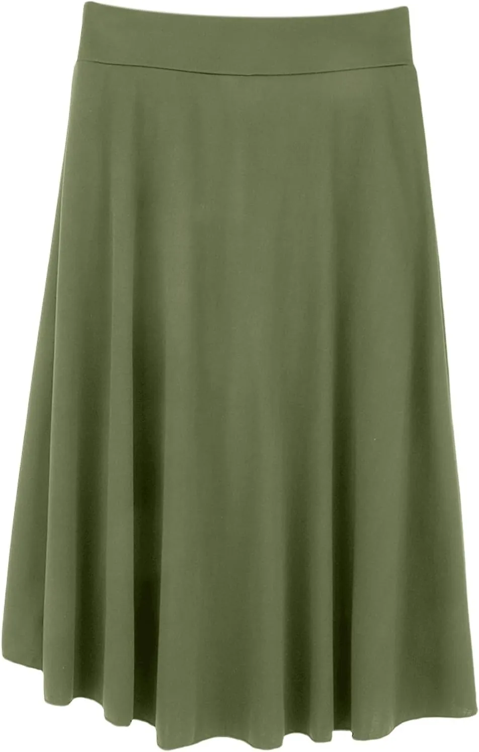 Women's High Waisted Ruffled Asymmetric Hem Long Skirt Split High Low Stretchy Skirt Handkerchief Hemline Midi Skirt