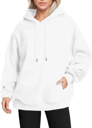 Womens Hoodies Oversized Preppy Sweatshirt Fleece Pullover Sweatshirts Sweaters Long Sleeve Tops with Pocket
