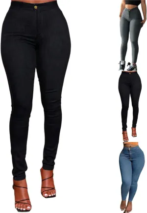 Womens Jeans Curvy Butt Lifting High Waisted Stretch Skinny Jeans Colombian Denim Pants Sexy Jegging with Pockets