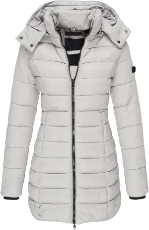 Women's Long Puffer Jacket 2024 Warm Winter Thicken Down Coat Casual Solid Zip Up Long Sleeve Hooded Quilted Outwear