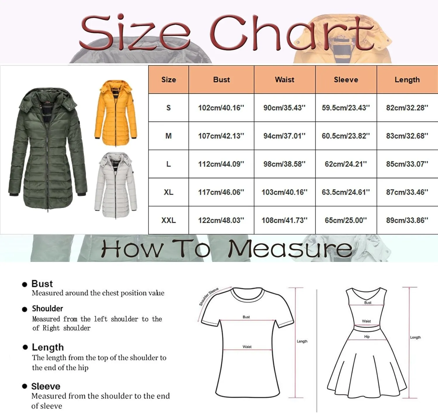 Women's Long Puffer Jacket 2024 Warm Winter Thicken Down Coat Casual Solid Zip Up Long Sleeve Hooded Quilted Outwear