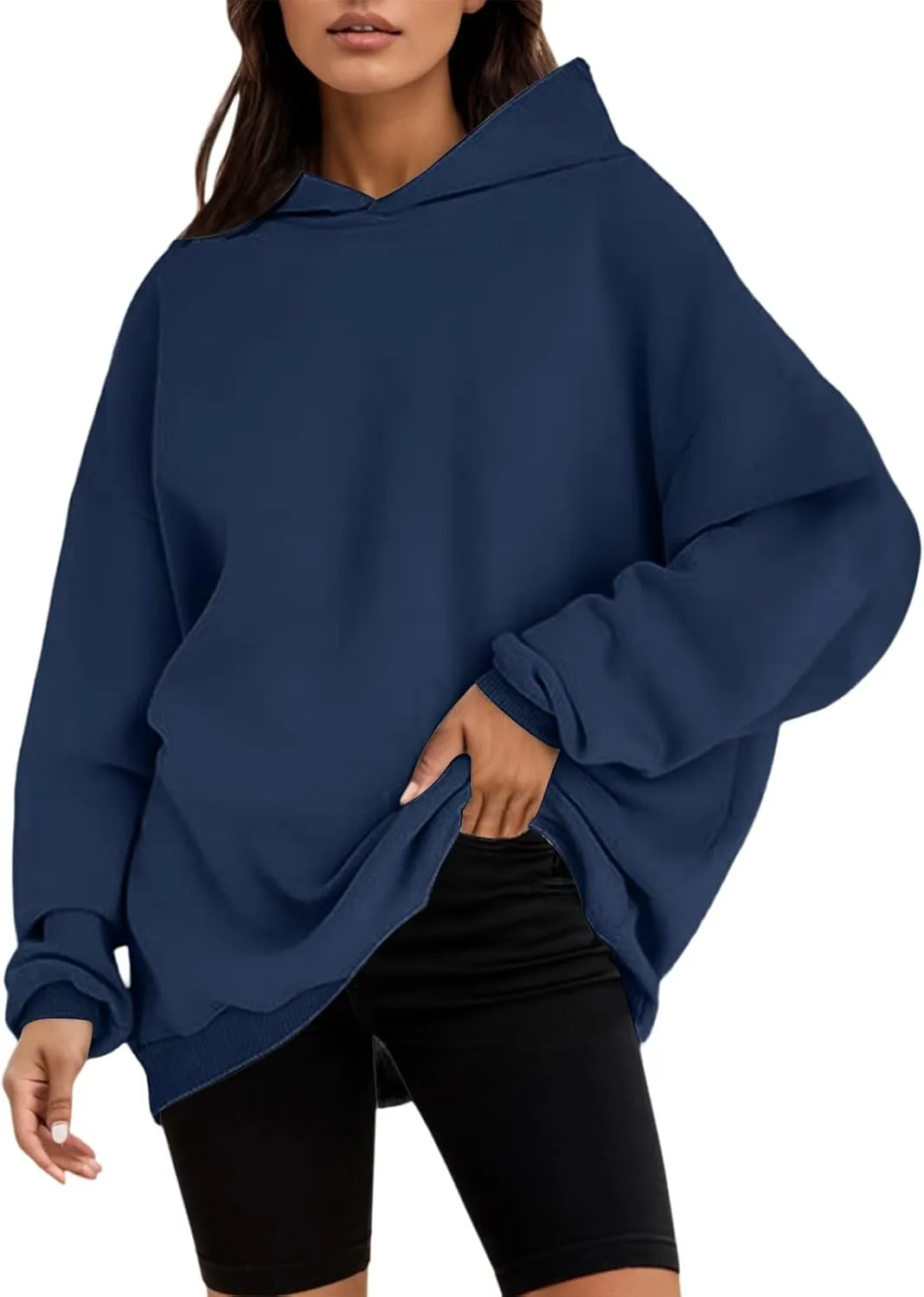 Womens Oversized Fashion Hoodies Fleece Sweatshirts Long Sleeve Sweaters Pullover Fall Outfits with Pockets