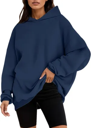 Womens Oversized Fashion Hoodies Fleece Sweatshirts Long Sleeve Sweaters Pullover Fall Outfits with Pockets