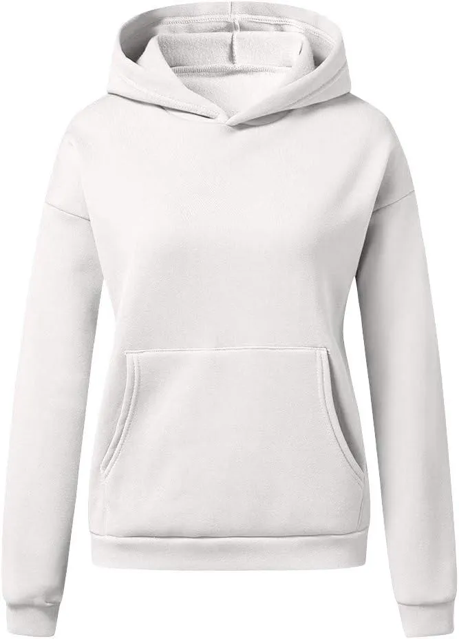 Women's Pullover Hoodies Tops Casual Button Down Long Sleeve Sweatshirts with Pockets 2024 Fall Trendy Clothes