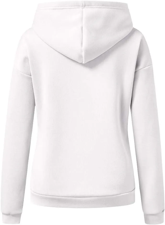 Women's Pullover Hoodies Tops Casual Button Down Long Sleeve Sweatshirts with Pockets 2024 Fall Trendy Clothes