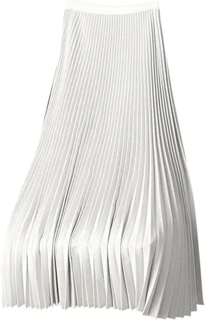 Womens Satin Flowy Swing Skirt Casual Plus Size Silk Pleated Long Skirts Comfy High Waist Pleated Maxi Skirt