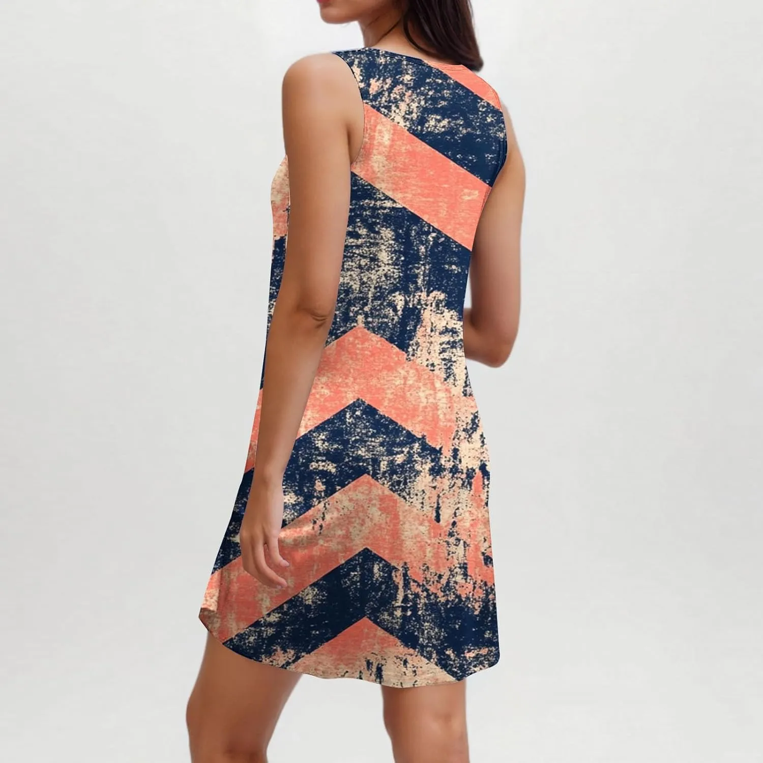 Women's Sleeveless Summer Dresses Aline Mini Dress Swing Dress Floral Printed Casual Dress Vacation Beach Dress