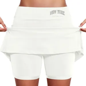 Womens Tennis Skorts with Pockets High Waist Athletic Sports Skirts with Shorts Underneath Quick Dry Golf Skort 2025