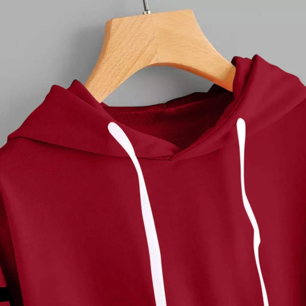Womens Y2k Hoodies Cropped Sweatshirts Letter Graphic Print Pullover Oversized Casual Blouse Loose Teen Girls Tops