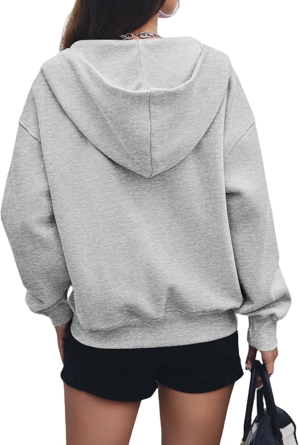 Womens Zip Up Crop Hoodie Cropped Sweatshirts Fleece Jackets Casual Comfy Y2K Tops Fall Outfits Teen Girls Clothes