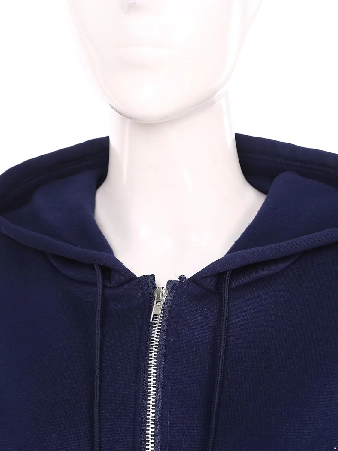 Women's Zip Up Hoodies Fleece-Lined Cropped Long Sleeve Sweatshirts with Pockets Casual Cropped Hoodie