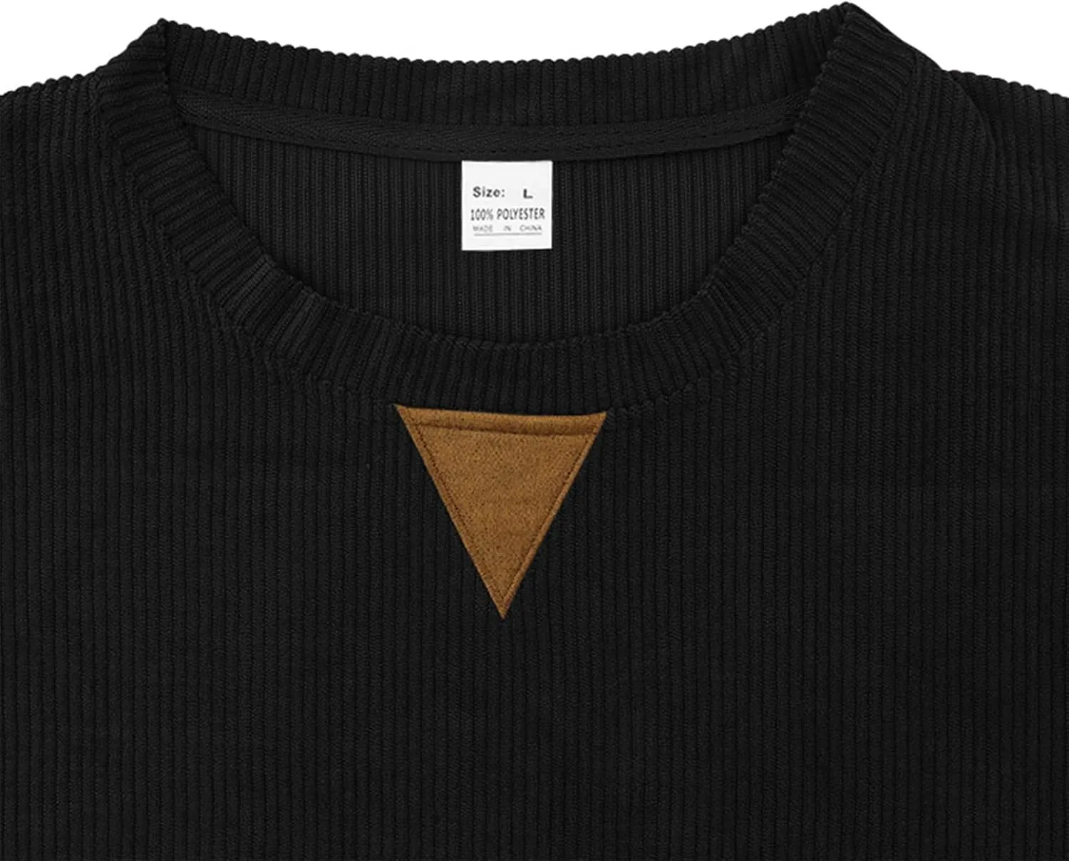 Ymosrh Men's Casual Crewneck Sweatshirts Long Sleeve Corduroy Pullover Tops Workout Sweaters Sports Sweat Shirts, S-3XL