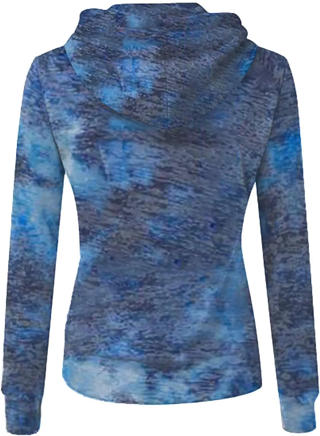 YRAETENM Tie Dye Hoodie for Women Long Sleeve Drawstring Pullover Tops Oversized Hooded Sweatshirts Fall Outfits with Pocket