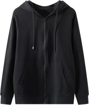 Zip up Hoodie Men Zipper Sweatshirts Fall Hooded Long Sleeve Jacket Unisex Womens Sweatshirts Coat Fleece Lightweight